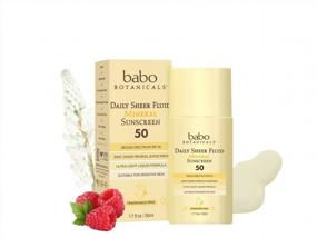 img 2 attached to Babo Botanicals Daily Sheer Fluid Mineral Sunscreen Lotion SPF 50 - Non-Nano Zinc Oxide For Sensitive Skin & All Ages - Lightweight, Fragrance Free & Non-Greasy - 1.7 Fl. Oz.