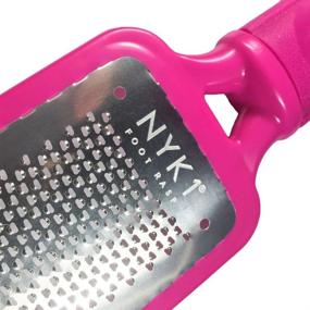 img 2 attached to NYK1 Pink MEGAFILE Foot File Pedicure Rasp - THE ORIGINAL With Curved SMOOTHIE Super Sharp Extra Large Microfiles Skin Grater For Removing Calloused, Dry, Rough Dead Skin In Seconds (Add-On Item)