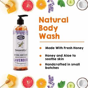 img 2 attached to Beessential Natural Body Wash, Lavender, Sulfate-Free Bath And Shower Gel With Essential Oils For Men & Women, 16 Oz