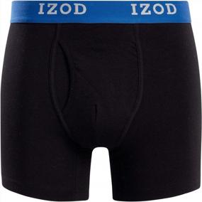 img 1 attached to Get Comfortable With IZOD'S Cotton Stretch Boxer Briefs - 5 Pack With Functional Fly For Men