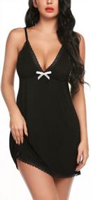 img 4 attached to Women'S Lingerie Chemise Sleepwear Full Slip Babydoll Teddy Nightgown