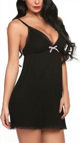 img 2 attached to Women'S Lingerie Chemise Sleepwear Full Slip Babydoll Teddy Nightgown