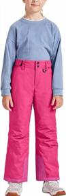 img 2 attached to Держите своих детей в тепле и комфорте в водонепроницаемых лыжных штанах с изоляцией GEMYSE