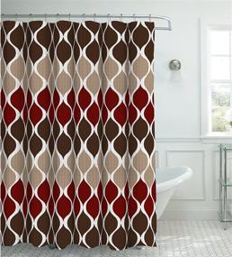 img 4 attached to 🚿 Premium Espresso Textured Clarisse Shower Curtain Set with Rust Resistant Metal Hooks - Durable 100% Polyester, Machine Washable - 70” X 72” Size