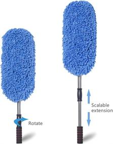 img 2 attached to Loyakuu Microfiber Car Duster (3 Pack) - Scratch-Free Exterior 🚗 & Interior Cleaning - Extendable Handle - Multipurpose Dust Cleaning for Cars