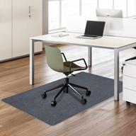 коврик для стула из твердой древесины премиум-класса толщиной 1/4 дюйма - 47 "x 35" темно-серый коврик для офисного стола для дома и офиса, максимальная защита пола от sallous logo