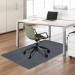 premium 1/4" thick hardwood floor chair mat - 47"x 35" dark gray office desk rug for home & office, ultimate floor protection by sallous logo