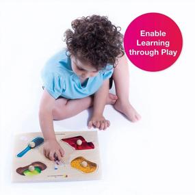 img 2 attached to Большая деревянная головоломка Edushape'S Doron Layeled - забавная и развивающая игрушка, которая стимулирует развитие и двигательные навыки вашего ребенка с помощью увлекательной банной темы