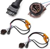 🔌 ijdmtoy (2) hyper flash/bulb out error fix wiring adapters for led bulbs - 3157 3057 3155 3357 3457 4157 turn signals & brake lights логотип