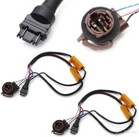 img 4 attached to 🔌 iJDMTOY (2) Hyper Flash/Bulb Out Error Fix Wiring Adapters for LED Bulbs - 3157 3057 3155 3357 3457 4157 Turn Signals & Brake Lights