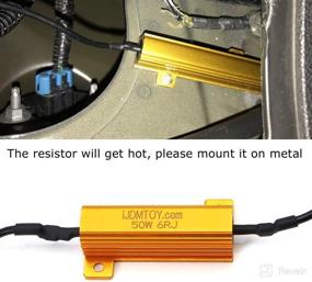 img 2 attached to 🔌 iJDMTOY (2) Hyper Flash/Bulb Out Error Fix Wiring Adapters for LED Bulbs - 3157 3057 3155 3357 3457 4157 Turn Signals & Brake Lights