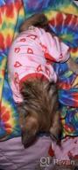 img 1 attached to ❤️ KYEESE Valentine's Day Dog Pajamas: Pink Heart Patterned PJs for Small Dogs - Soft, Stretchable Velvet Onesie for Holiday Comfort review by Jerry Leon