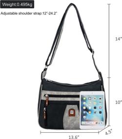 img 2 attached to 👜 Womens Leather Crossbody Shoulder Messenger Handbags & Wallets at Crossbody Bags Online Store