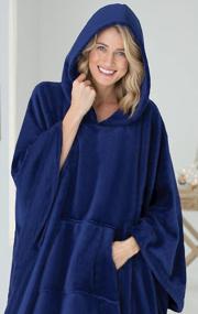 img 1 attached to Stay Cozy With PajamaGram'S Women'S Wearable Throw Bathrobe In Twilight