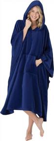 img 3 attached to Stay Cozy With PajamaGram'S Women'S Wearable Throw Bathrobe In Twilight