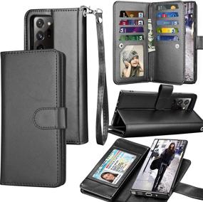 img 4 attached to 📱 Protective Galaxy Note 20 Wallet Case with Card Slots [Black]"