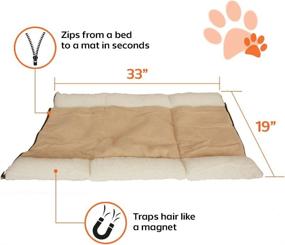 img 3 attached to 🐾 PARTYSAVING 2-Pack PET Palace 2-in-1 Pet Bed Snooze Tunnel and Mat for Cats, Dogs, and Kittens - Travel and Home Use, APL1354, Beige