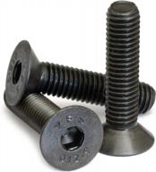 premium quality flat head socket cap screws - m3 x 5mm, din 7991, alloy steel, black oxide finish, 10 pack by monsterbolts logo