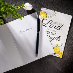 img 1 attached to DiverseBee 20 Inspirational Christian Greeting Cards Of Encouragement With Envelopes And Stickers (5 Floral Designs), Motivational Religious Bible Verse Scripture Note Cards Assortment - 4 X 6 Inches