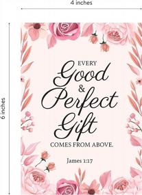 img 3 attached to DiverseBee 20 Inspirational Christian Greeting Cards Of Encouragement With Envelopes And Stickers (5 Floral Designs), Motivational Religious Bible Verse Scripture Note Cards Assortment - 4 X 6 Inches