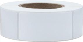 img 4 attached to Organize With Ease: Hybsk 1X2 Inch White Glossy Color-Code Labels - 500 Labels Per Roll.