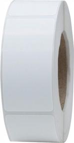img 3 attached to Organize With Ease: Hybsk 1X2 Inch White Glossy Color-Code Labels - 500 Labels Per Roll.