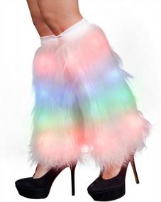 img 2 attached to Funky And Radiant: Rainbow LED Light Up Leg Warmers By FlashingBlinkyLights