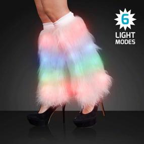 img 1 attached to Funky And Radiant: Rainbow LED Light Up Leg Warmers By FlashingBlinkyLights