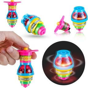img 4 attached to 15-Pack LED Light Up Flashing UFO Spinning Tops With Gyroscope Novelty Bulk Toys Party Favors - PROLOSO
