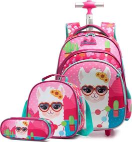 img 4 attached to Meetbelify Unicorn Rolling Backpacks Backpack Backpacks ~ Kids' Backpacks