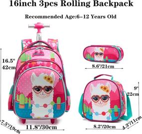 img 3 attached to Meetbelify Unicorn Rolling Backpacks Backpack Backpacks ~ Kids' Backpacks