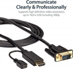 img 1 attached to StarTech.Com HDMI To VGA Cable – 6Ft 2M - 1080P – Active Conversion – HDMI To VGA Adapter Cable For Your VGA Monitor / Display (HD2VGAMM6)