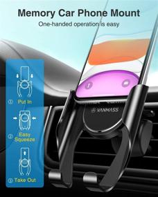 img 3 attached to VANMASS Universal Car Vent Phone Mount: Upgraded Air Vent Holder for iPhone Xs Max/XR/X/8, Samsung Note 20 10 S20 S10 S9