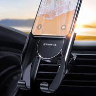 vanmass universal car vent phone mount: upgraded air vent holder for iphone xs max/xr/x/8, samsung note 20 10 s20 s10 s9 logo