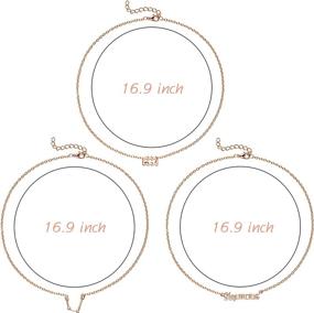 img 3 attached to PANTIDE 3Pcs Constellation Zodiac Layer Necklaces For Women Girls, Retro 14K Gold Plated 12 Constellation Pendant Necklace Exquisite Letter Horoscope Old English Zodiac Sign Jewelry Birthday Gift
