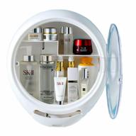 настенный ящик для хранения косметики - косметический органайзер для ванной, пыленепроницаемая водонепроницаемая косметика (белый) логотип