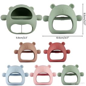 img 2 attached to 👶 Kalovin Never Drop Silicone Baby Teething Toy: Innovative Anti-Dropping Wrist Teether for Soothing Infants 3+ Months