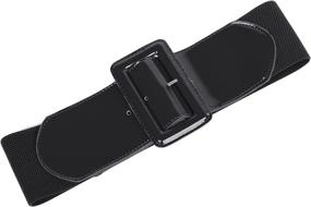 img 3 attached to Women Ladies Elastic Stretch Buckle Women's Accessories ~ Belts