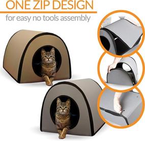 img 2 attached to 🐱 Stay Cozy and Dry: K&amp;H Pet Products Thermo Mod Kitty Shelter - Waterproof Outdoor Heated Cat House