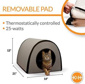 img 3 attached to 🐱 Stay Cozy and Dry: K&amp;H Pet Products Thermo Mod Kitty Shelter - Waterproof Outdoor Heated Cat House