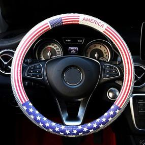 img 3 attached to Pink Fluffy Steering Wheel Cover For Women Interior Accessories