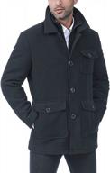 сохраняйте тепло и стильно этой зимой с мужским пальто из полушерстяной ткани calvin от bgsd с комбинезоном логотип