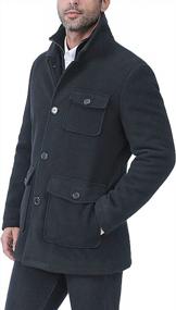 img 3 attached to Stay Warm And Stylish This Winter With BGSD Men'S Calvin Wool Blend Car Coat With Bib