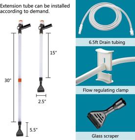 img 2 attached to PULACO Aquarium Gravel Cleaner - Enhanced Water Changer 🐠 & Sand Cleaner Kit with Air-Pressing Button + FREE Aquarium Brush