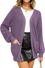 img 3 attached to QUALFORT Women'S 100% Cotton Cardigan Sweater Long Sleeve Button Down Knit Cardigan With Pockets