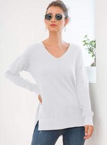 img 2 attached to Jouica Women's Casual Lightweight V Neck Batwing Sleeve Knit Top: Stylish & Cozy Loose Pullover Sweater