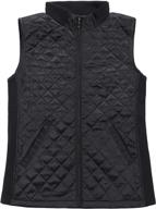 bienzoe casual quilted sleeveless stretch women's clothing : coats, jackets & vests logo