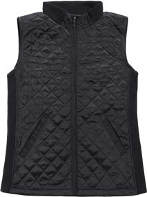 img 4 attached to Bienzoe Casual Quilted Sleeveless Stretch Women's Clothing : Coats, Jackets & Vests