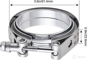 img 3 attached to 🏎️ High-Performance 2.5 Inch Stainless Steel Exhaust V Band Clamp Assembly with Mild Steel Flat Flange - EVIL ENERGY