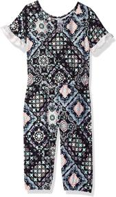 img 1 attached to 👧 One Step Up Toddler Jumpsuit for Girls: Trendy Clothing in Jumpsuits & Rompers